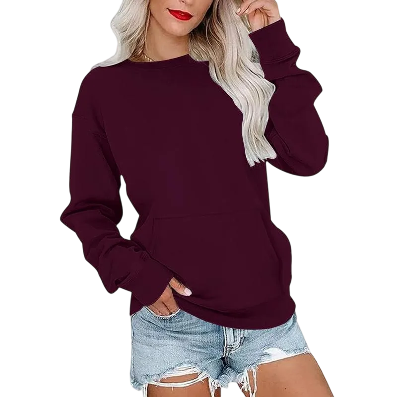 8PACK-Women's Crewneck Hoodless Sweatshir