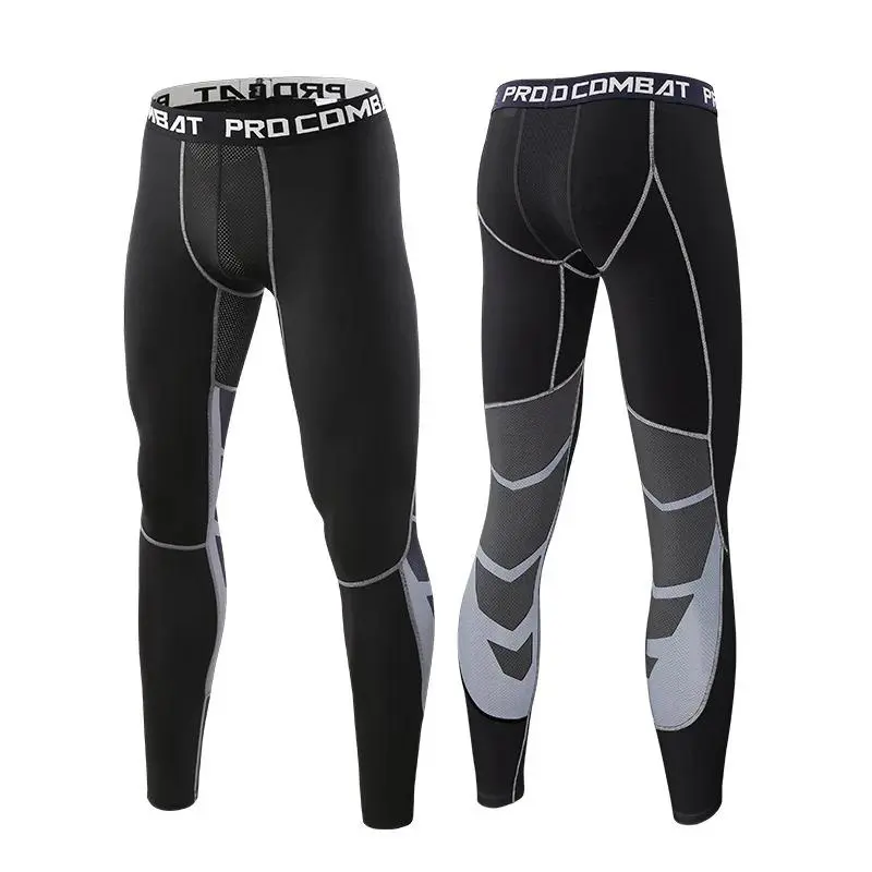 Men’s Compression Pants – High Elasticity Fitness Tights for Running, Cycling, Basketball, Soccer & Gym