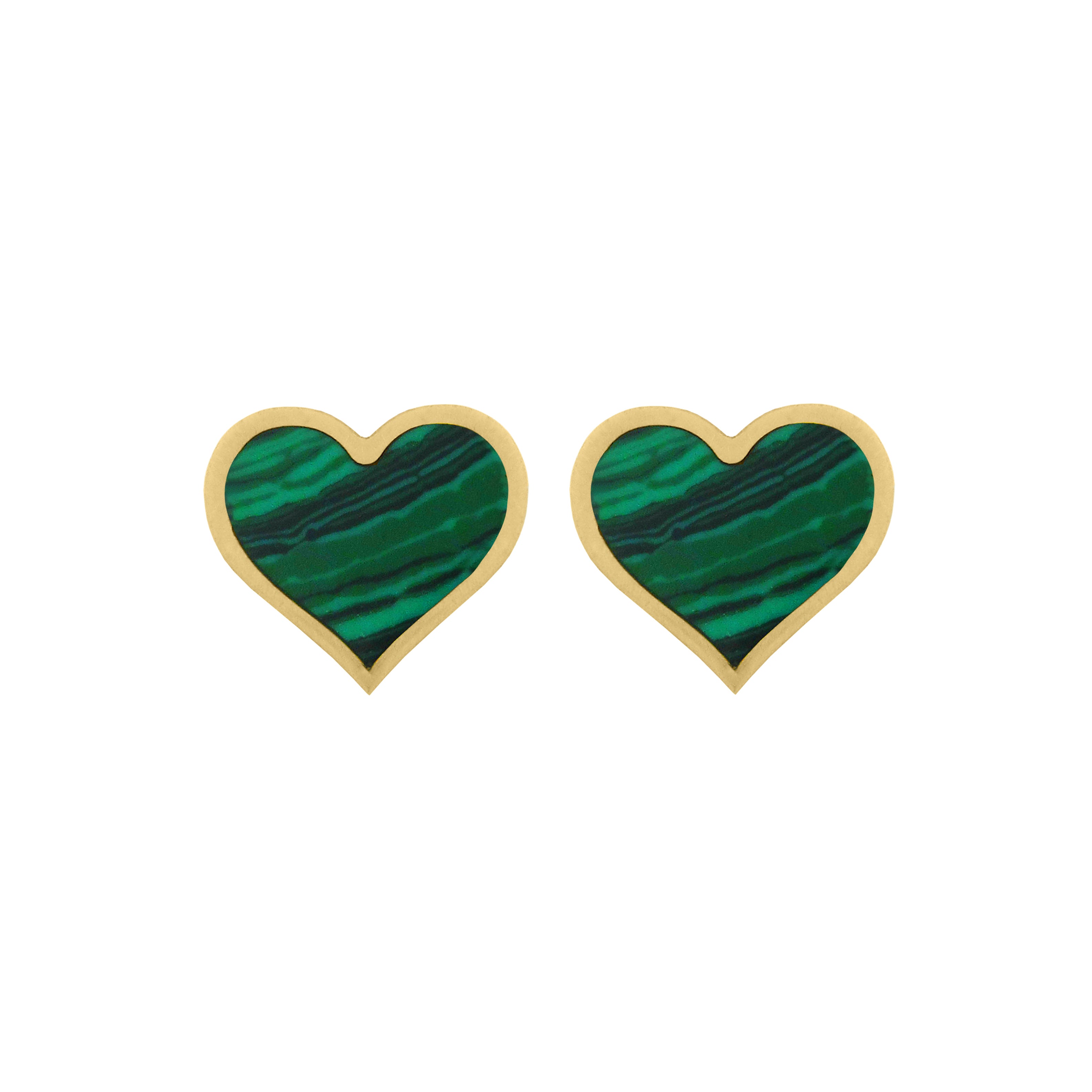 Classic Heart Stone Detail Stud Earrings