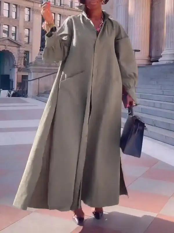Joint Long Shirt Maxi Dress