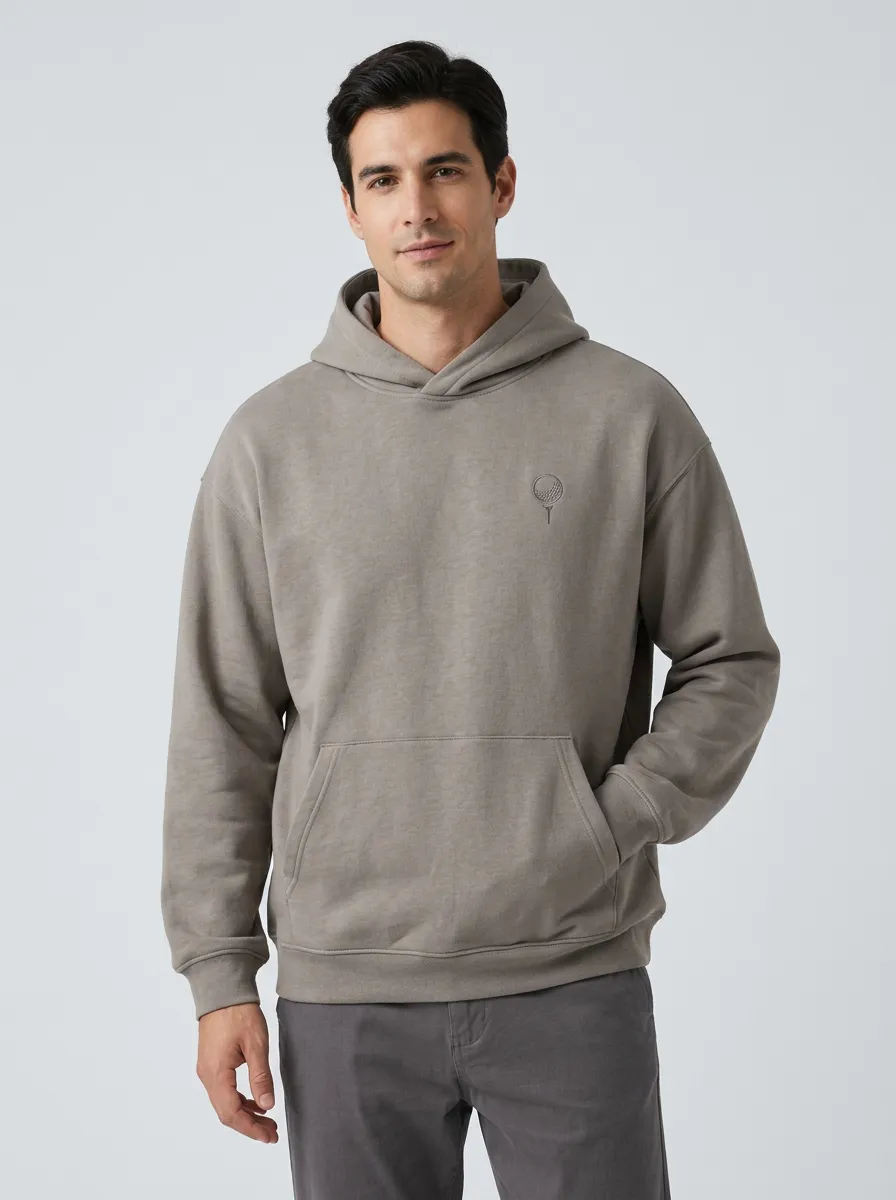 Performance Golf-Ball Ball-On-Tee Golf Casual Hoodie