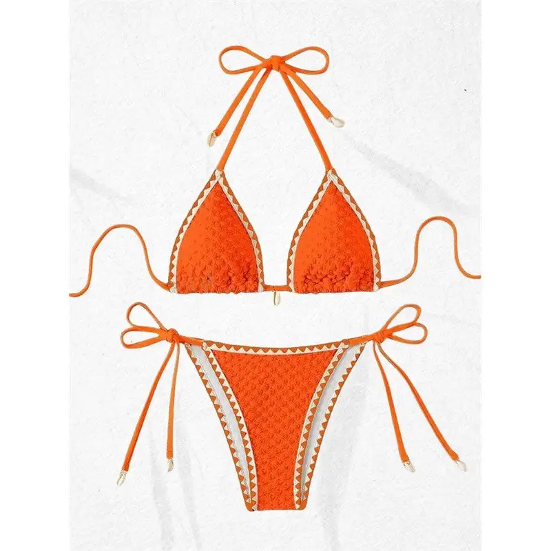 Contrast Halter Bikini