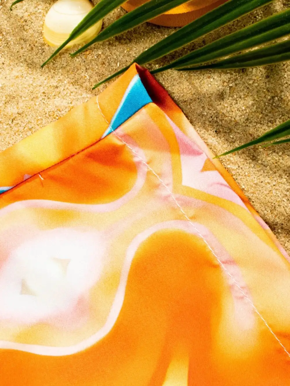 Men's Drawstring Allover Print Beach Shorts