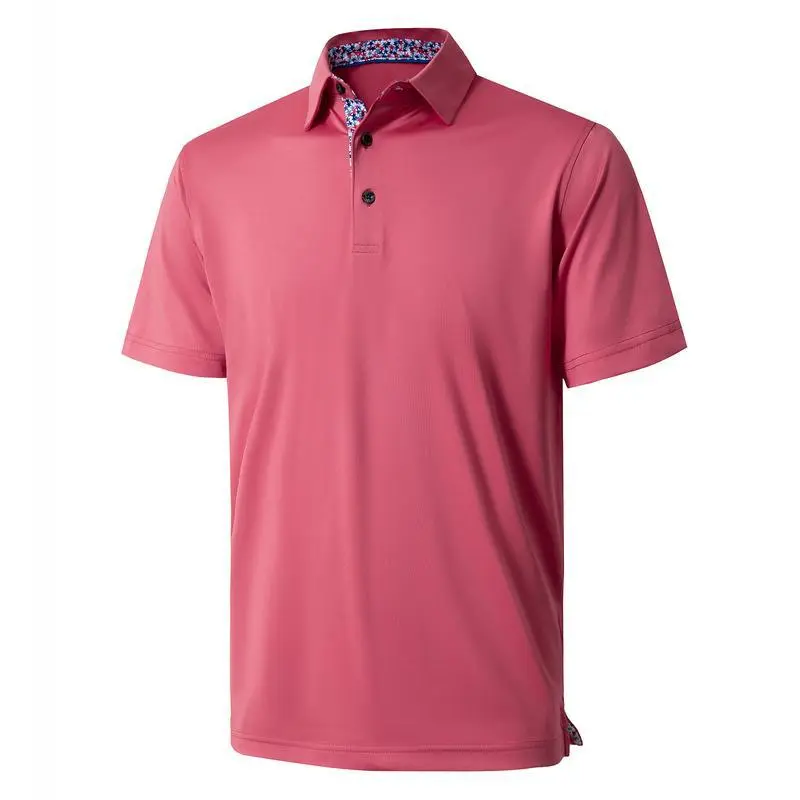 Mens Casual Dry Fit Performance Designed Collared Golf Polo Shirts for Men Plus Size Tops
