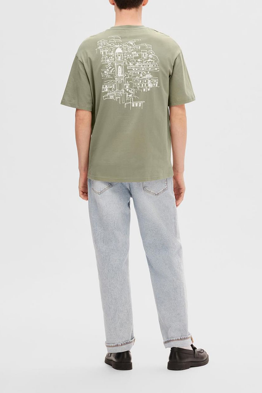 Green Text Print T-shirt