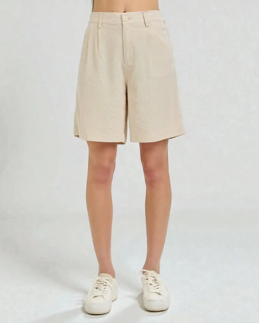Tailored Pleated Bermuda Shorts