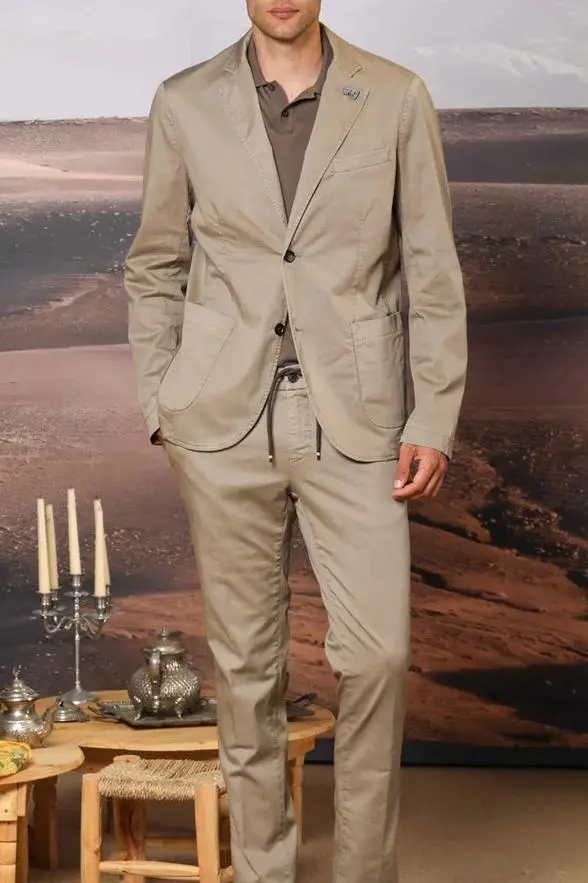 Dove Gray Men's Cotton Fashion Blazer