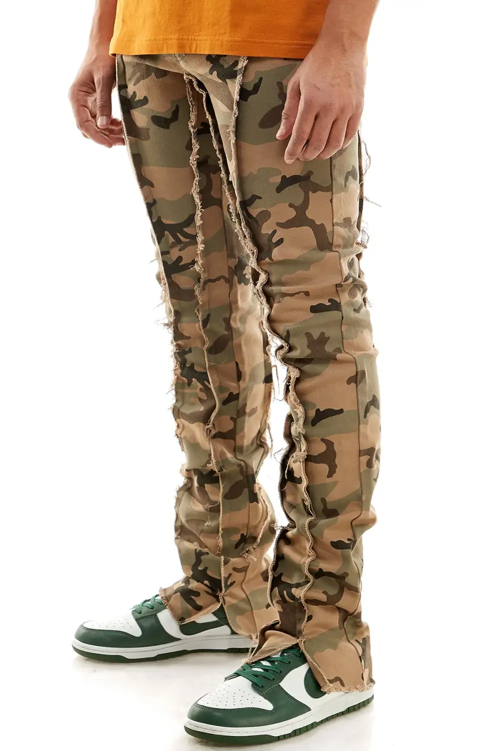 Men's Flare Skinny Stacked Pants