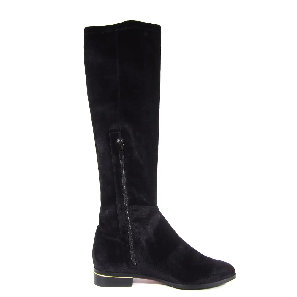 Velvet Knee High Boots