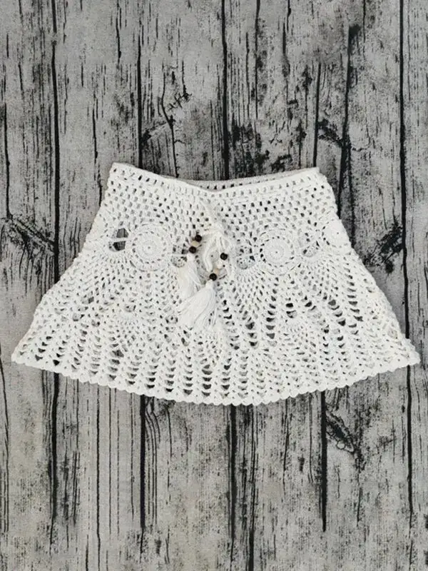 Handmade Crochet Skirt Swim Cover Up
