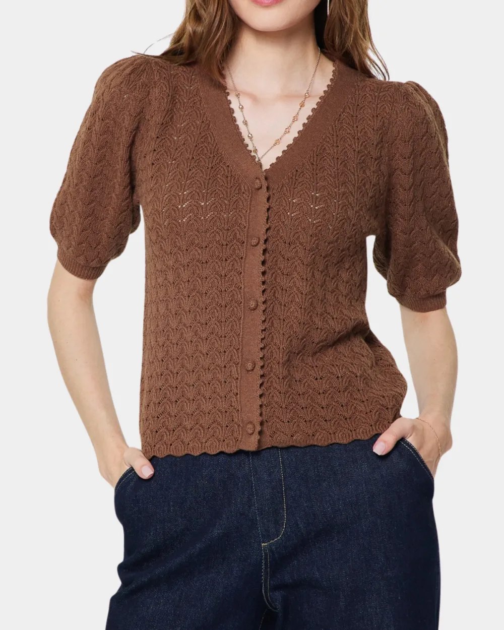 Scalloped Edge Cardigan
