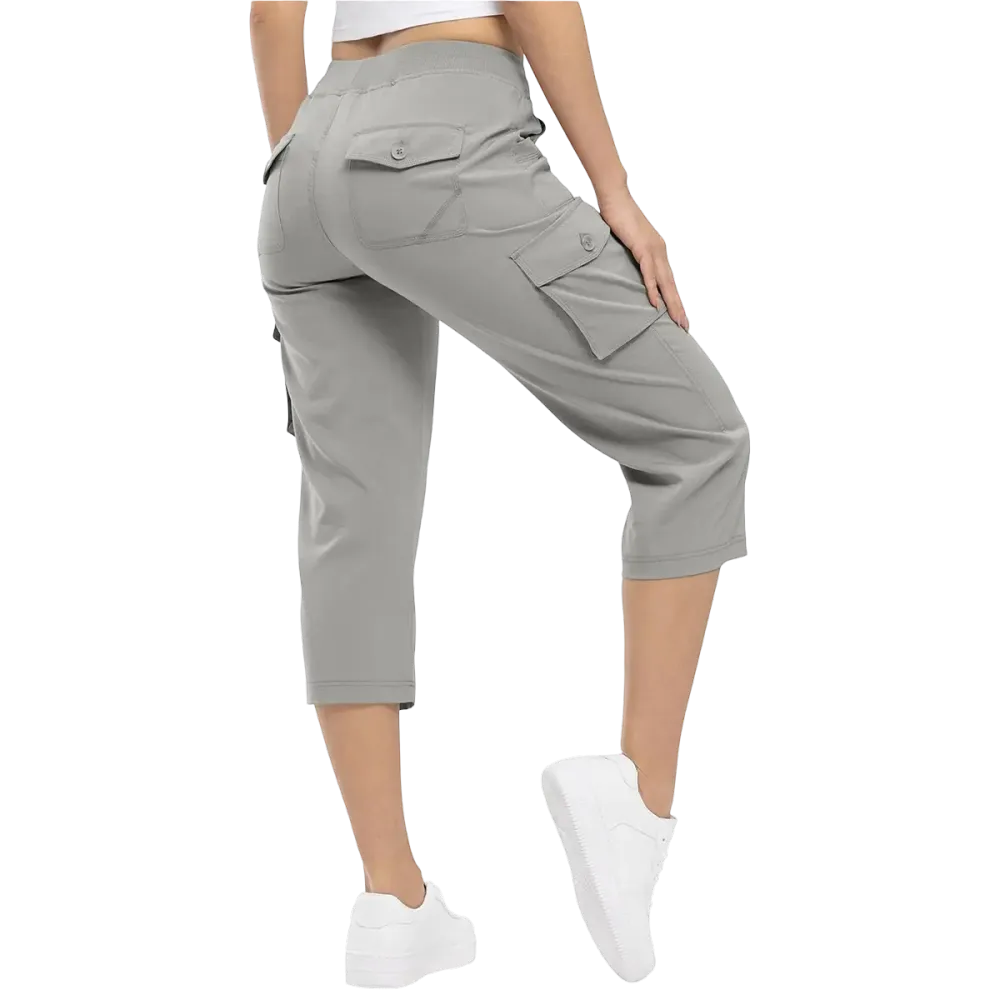 Women's Cargo Pants Plus Size Outdoor Lightweight Capris Casual Trip Loose Shorts