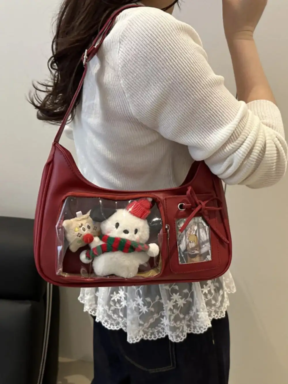 Clear Pocket Crossbody Bag