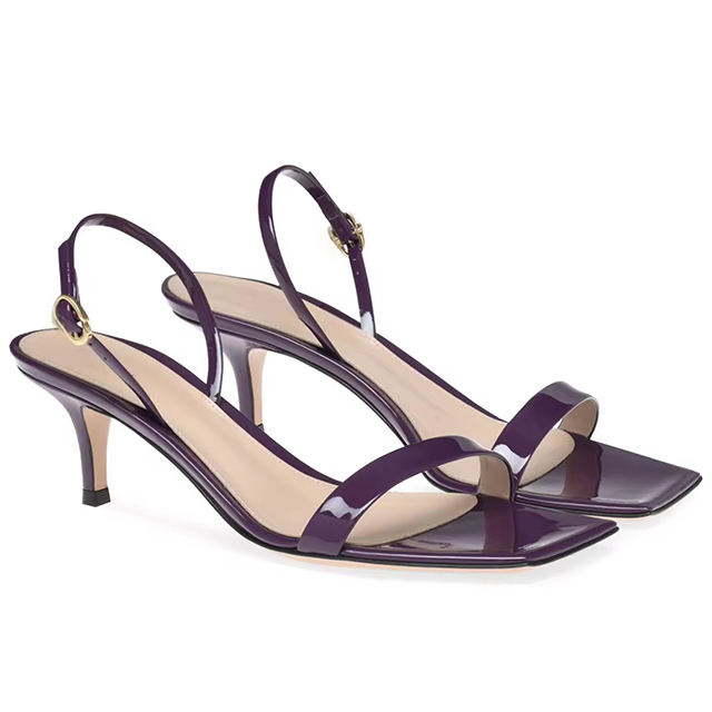 Elara Lace-Up Patent Low Heels