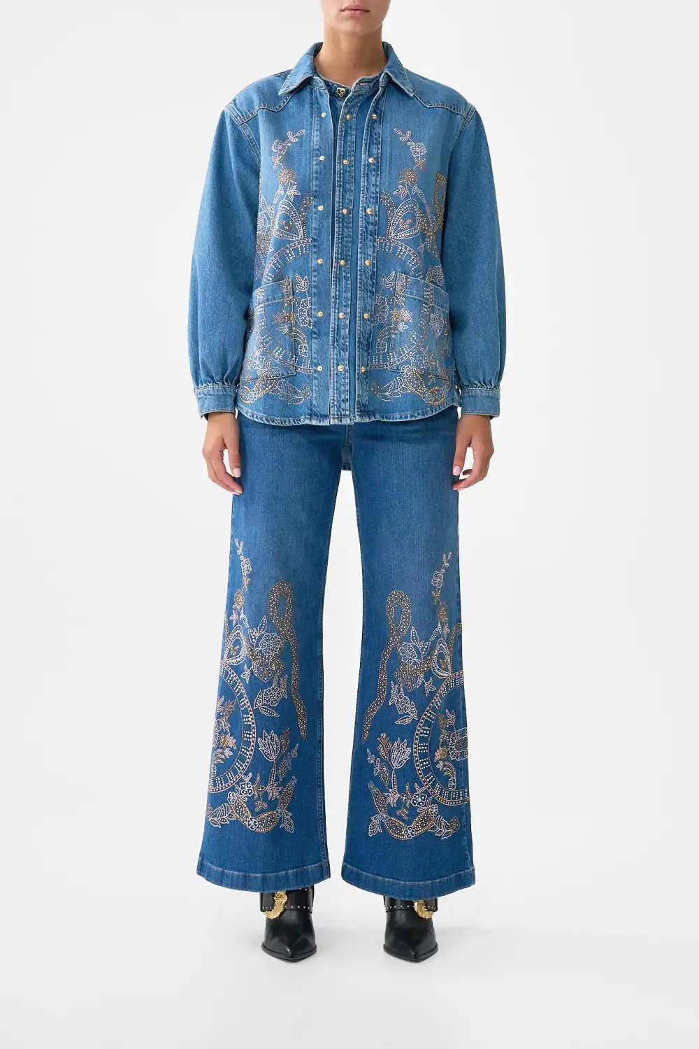 Of Lace Long Line Shirt