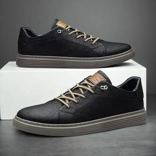 Lace Leather Oxford Shoes