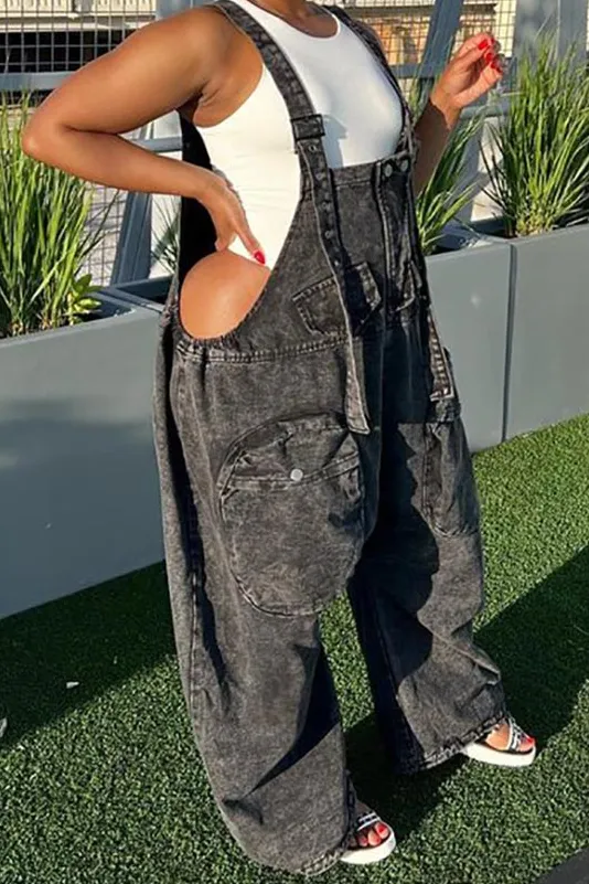 Oversized Denim Jumpsuit