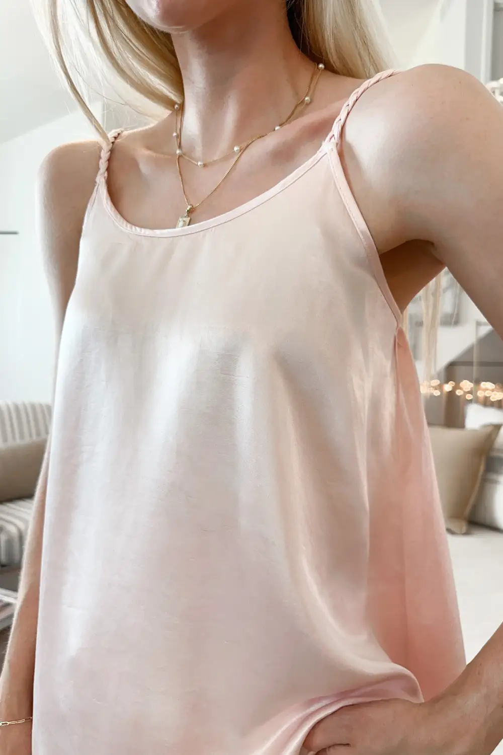 Relaxed Soft Satin Cami Top