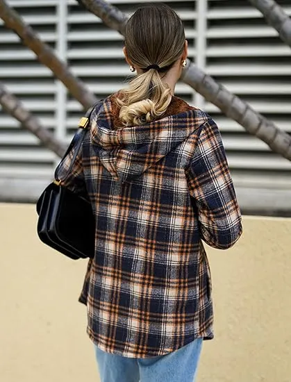 Warm Plaid Pocket Coat for Everyday Style