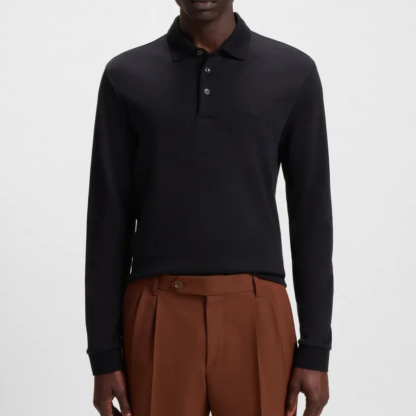 Textured Knit Men's Polo Shirt
