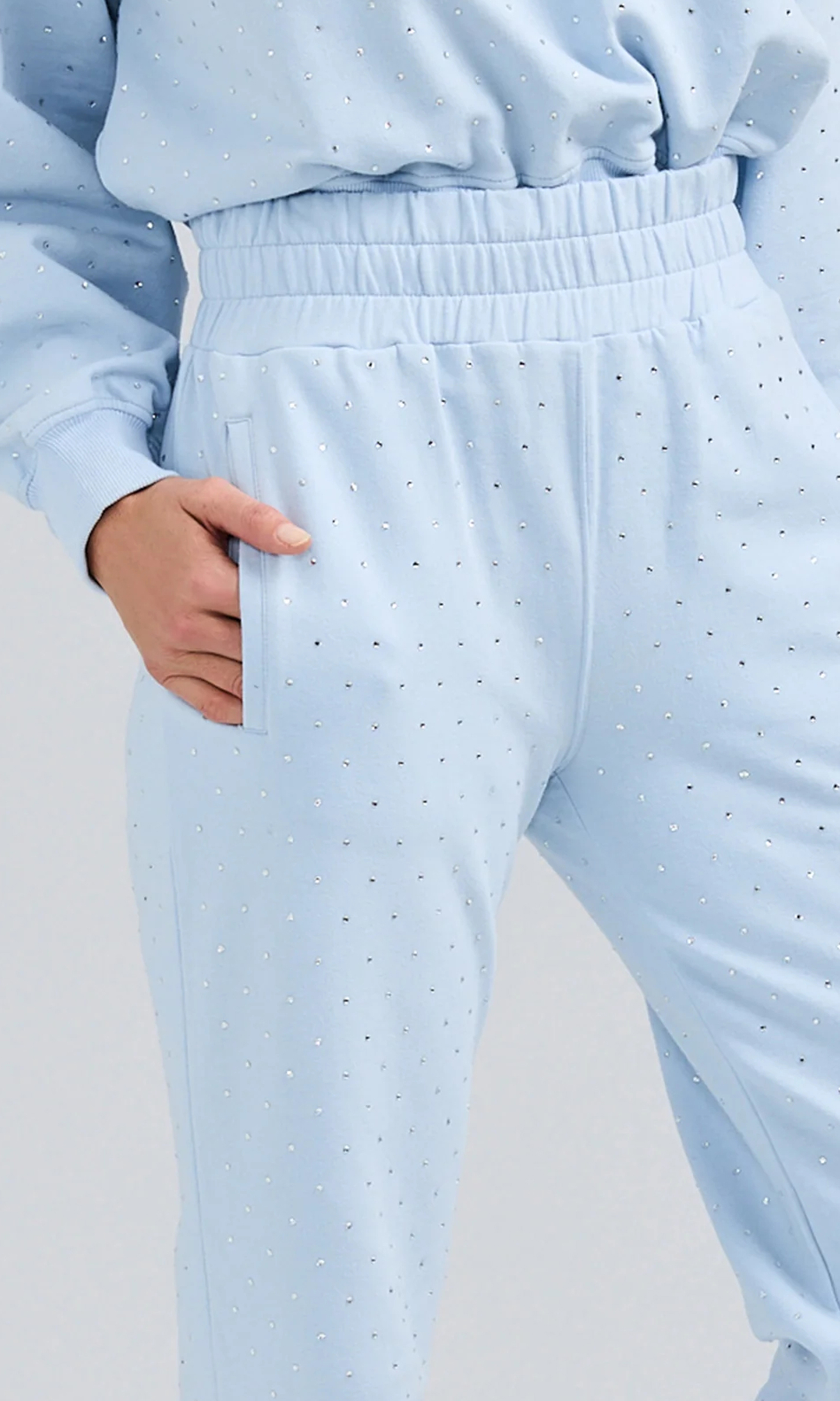 Light Blue Cuffed Trousers