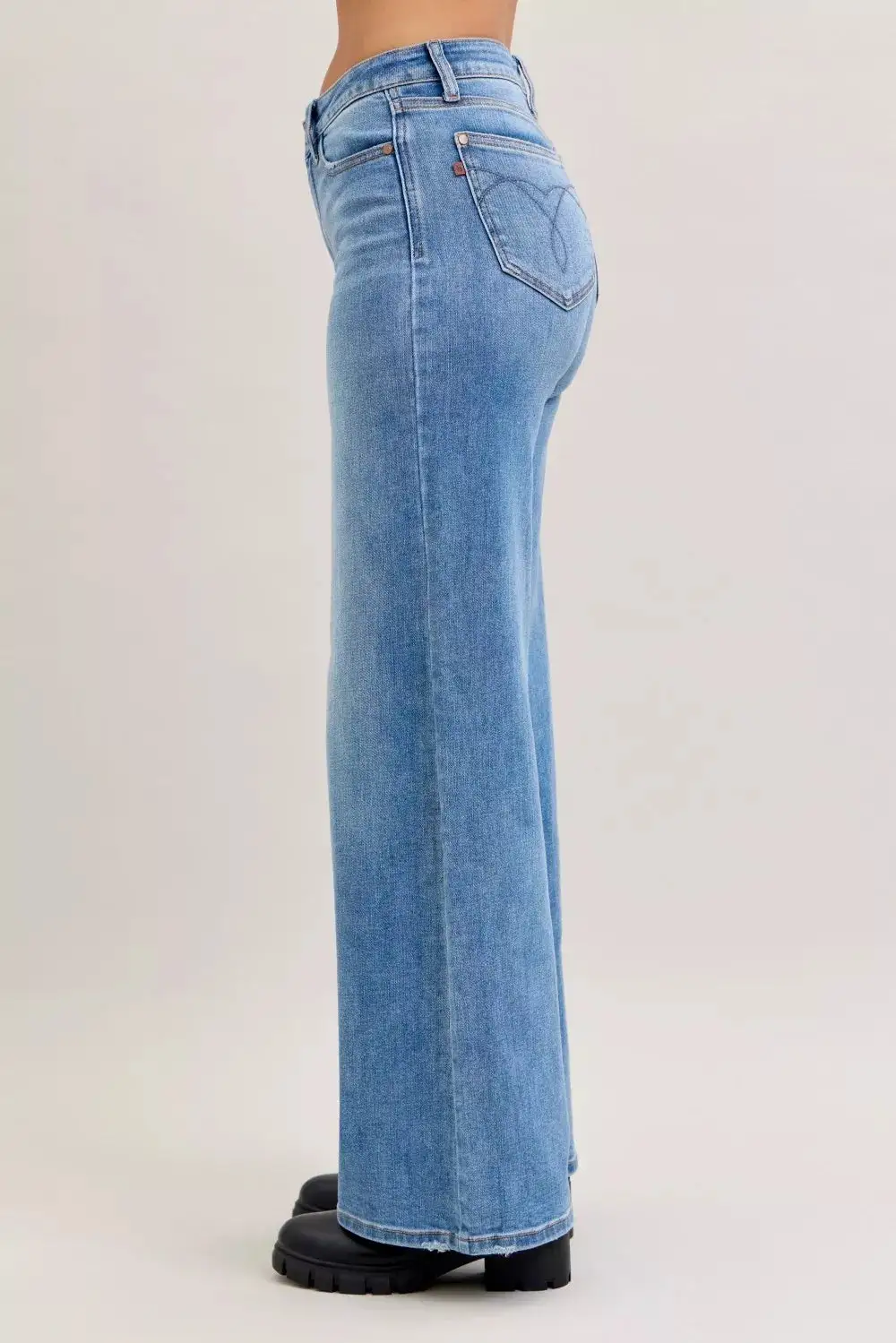 Everyday Mid Rise Wide Leg Jeans