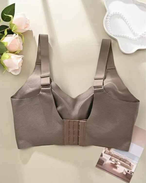 Women's Solid Color Four RowsAdjustable Wireless Bras