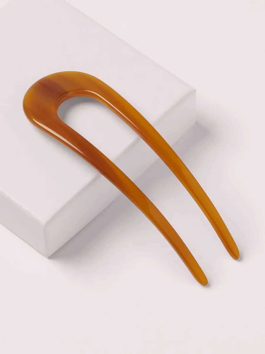 Amber U-Shaped Hair Stick