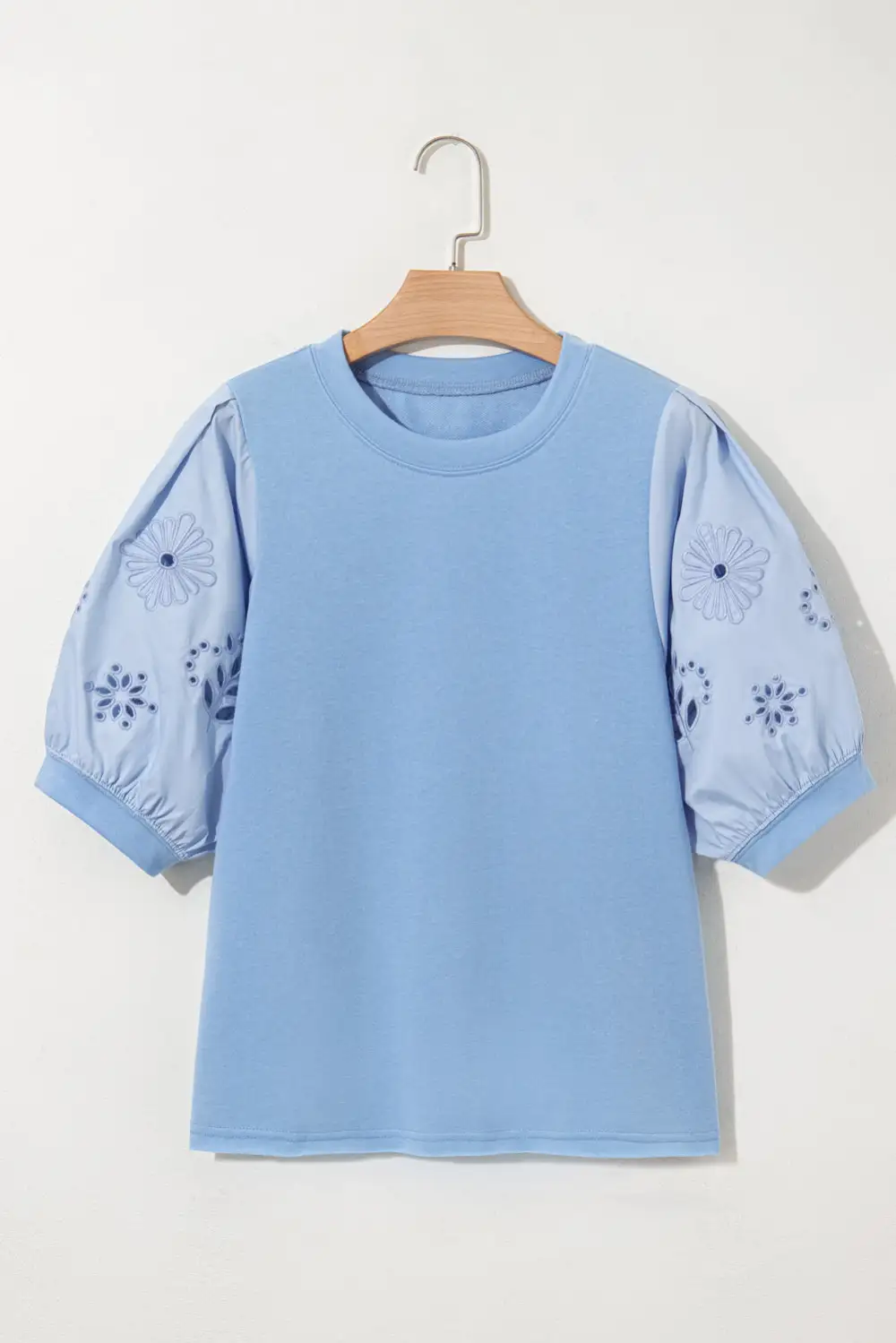 Floral Embroidered Eyelet Blouse