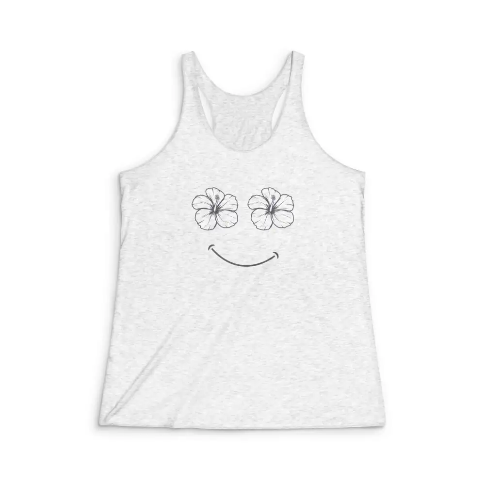 Smiling Hibiscus Racerback Tank