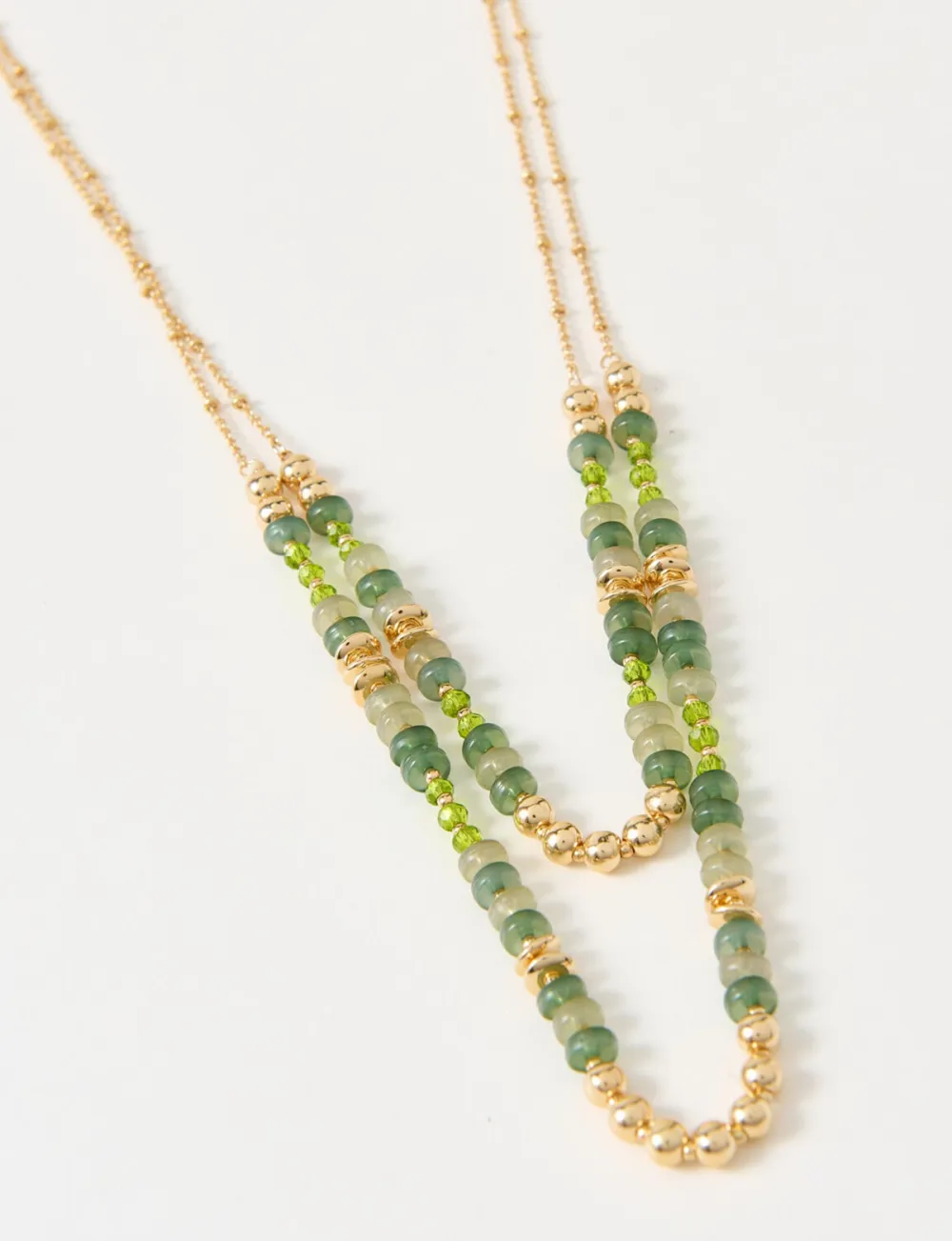 Delicate And Gorgeous Green Beaded Necklace