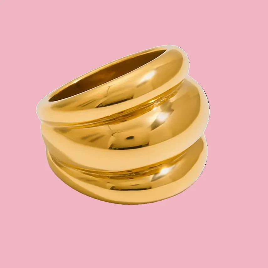 Sculpted Triple Ring