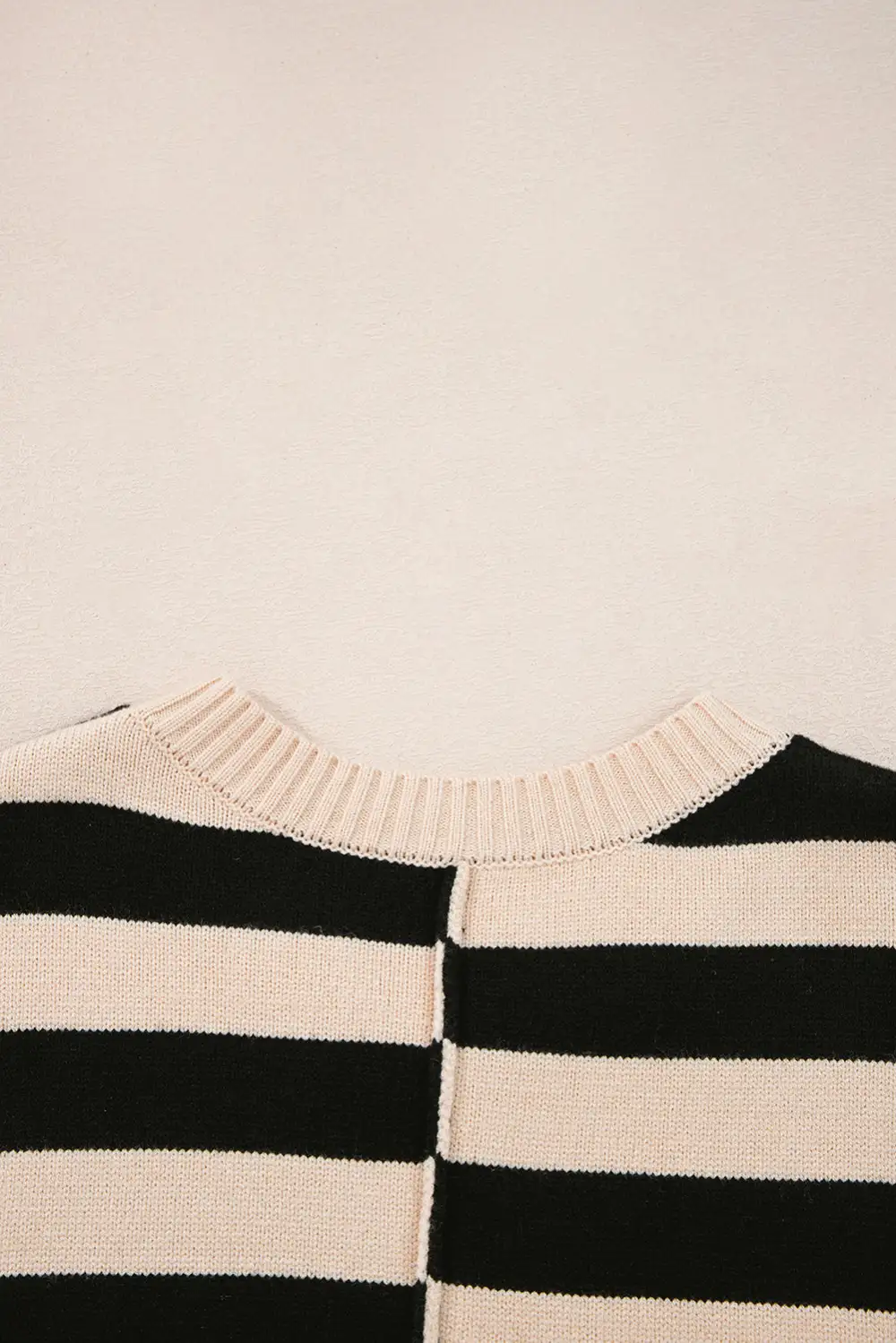 Striped Knit High Waist Sweater Dress
