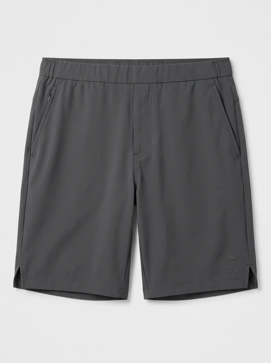 Fairway Flag-Motif Golf Athletic Shorts