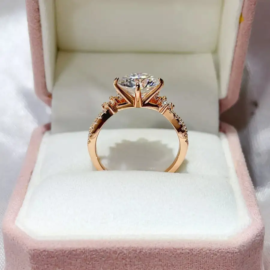 Easy Elegance Sterling Silver Moissanite Ring