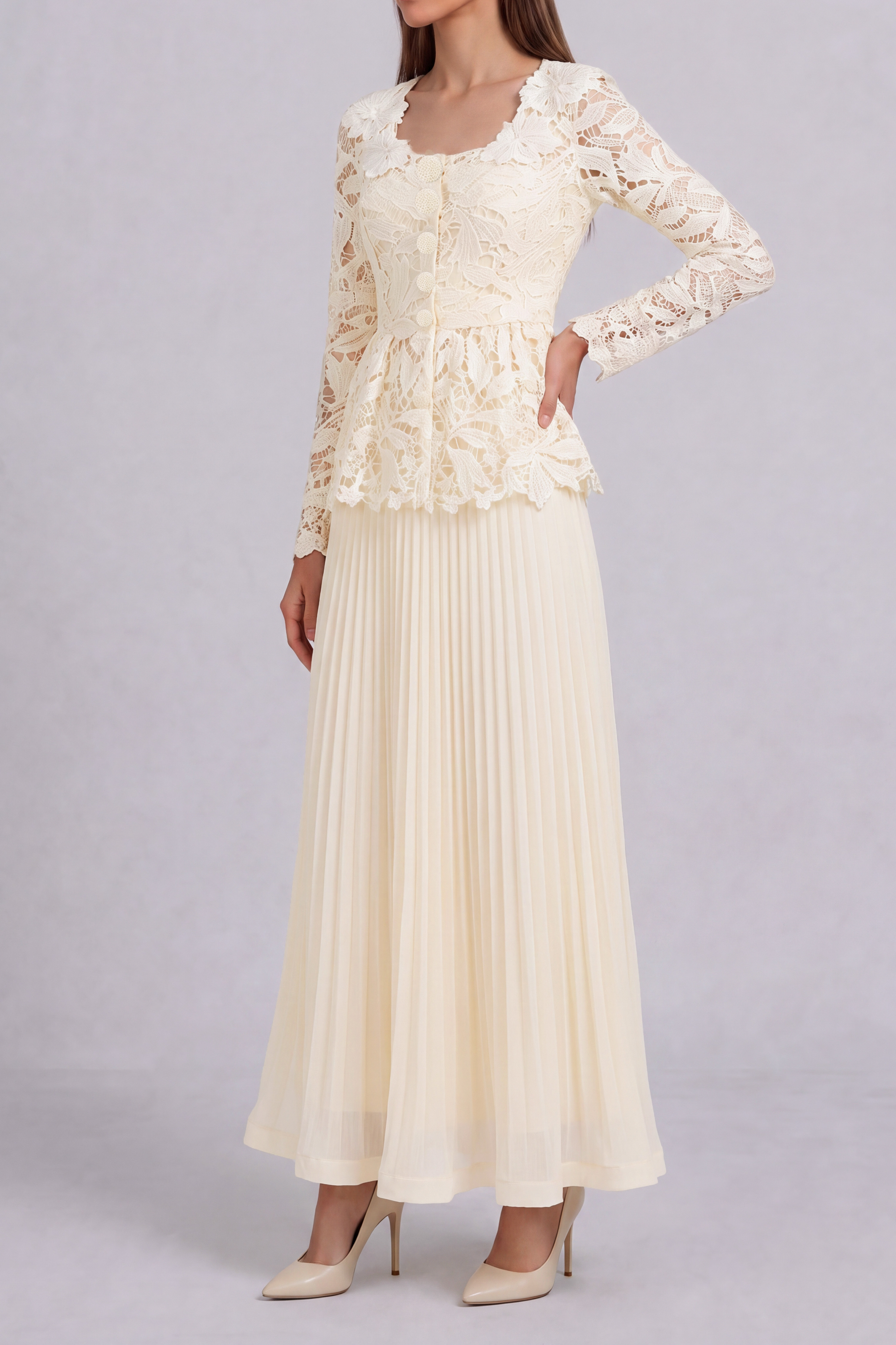 Lace Matching Skirt Set