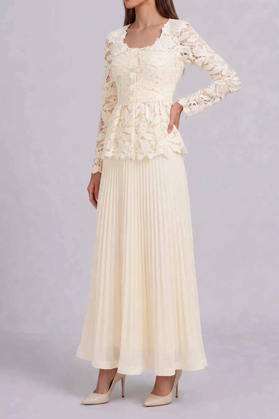 Lace Matching Skirt Set