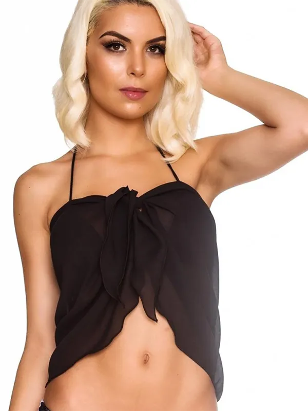 Shirt Wrap Dress Chiffon Skirt Swim Cover Up