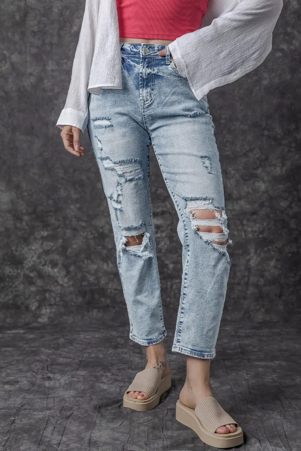 Airy Simple Denim Jeans