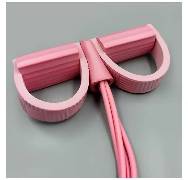 Fitness Resistance Bands-4 Tube Pedal Ankle Puller