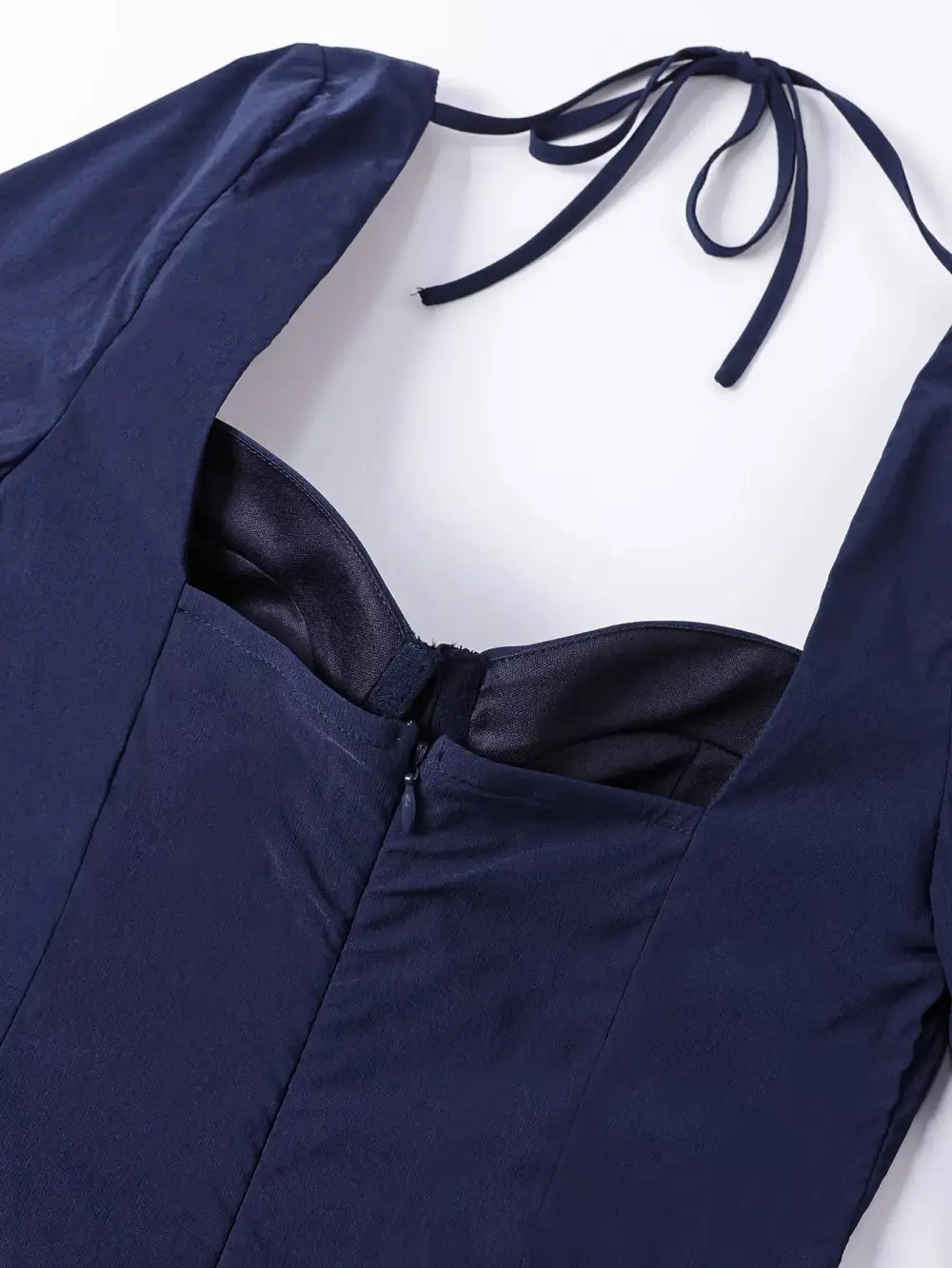 Long Sleeve Maxi Tie Detail Dress