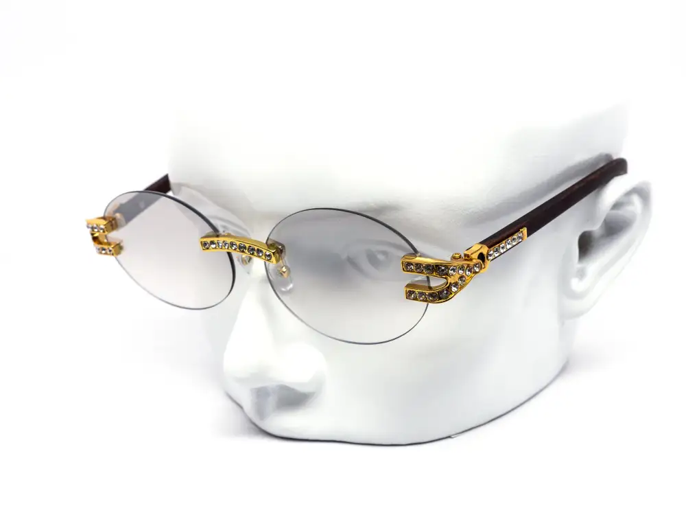 12-Pack Rimless Oval Gradient Sunglasses