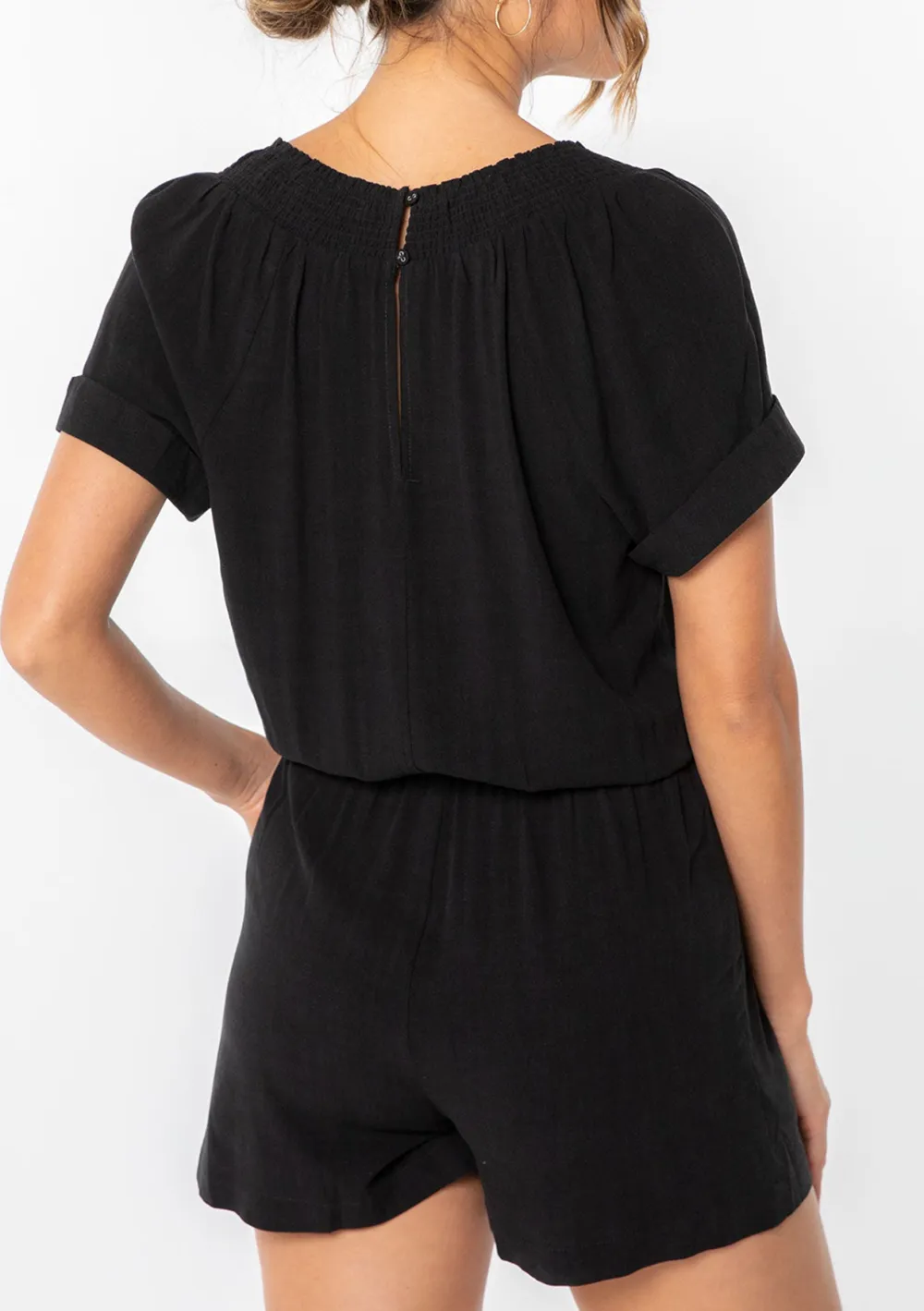 Tied Short Sleeve Romper