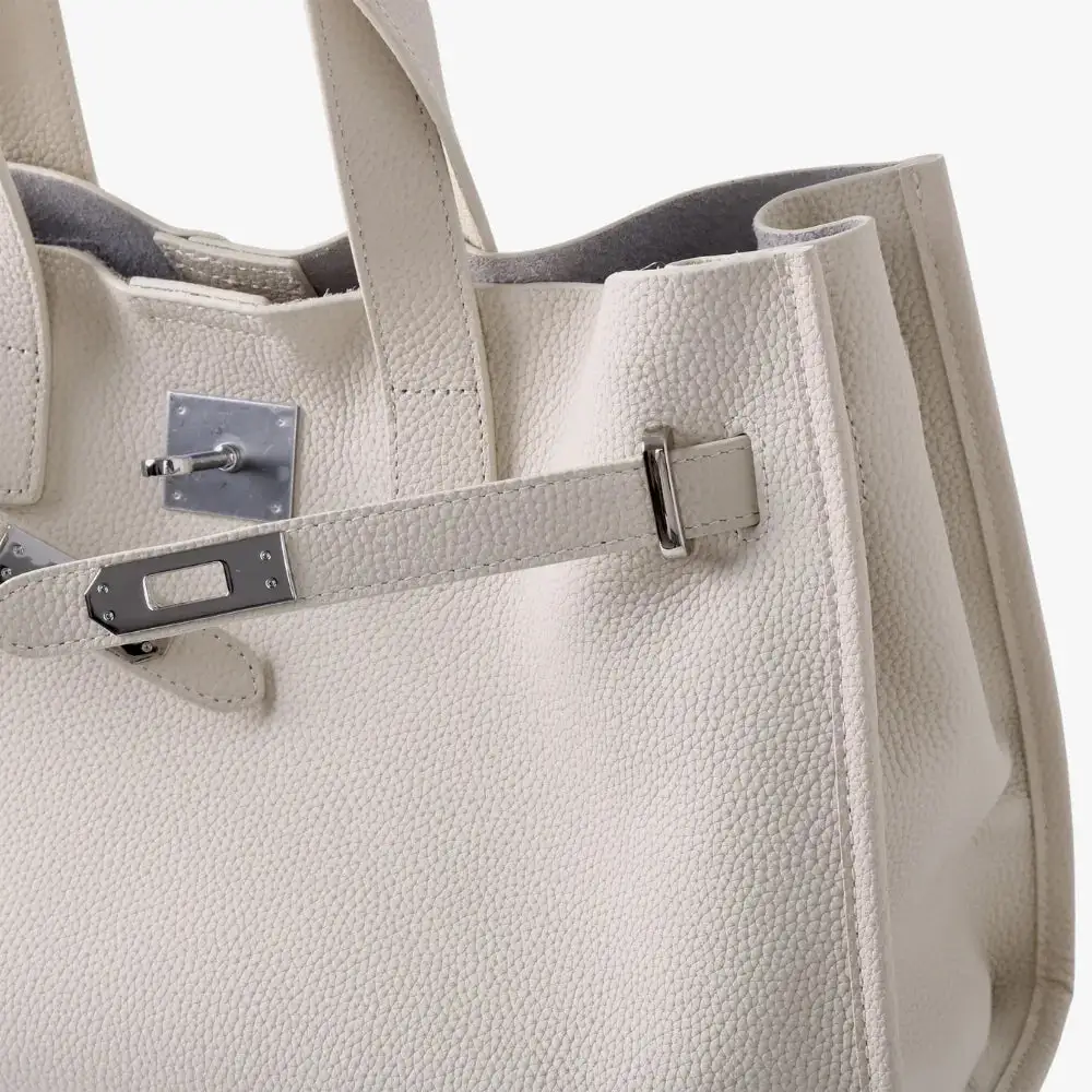 Open Top Soft Grain Shoulder Bag