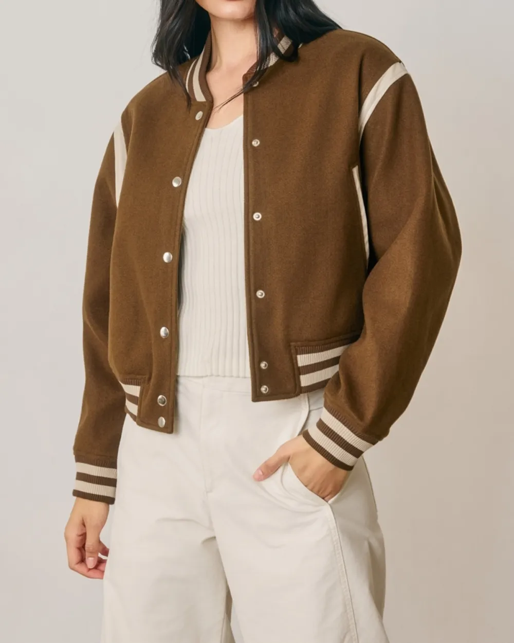 Cropped Varsity Jacket