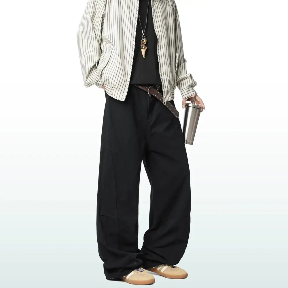 Wide Leg Cargo Trousers