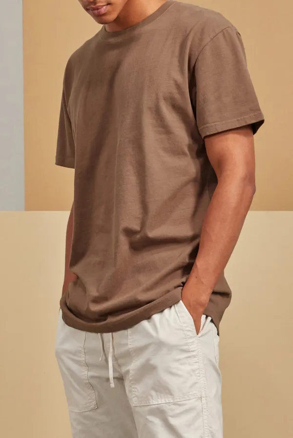 Short Sleeve Crew Neck Slub Tee