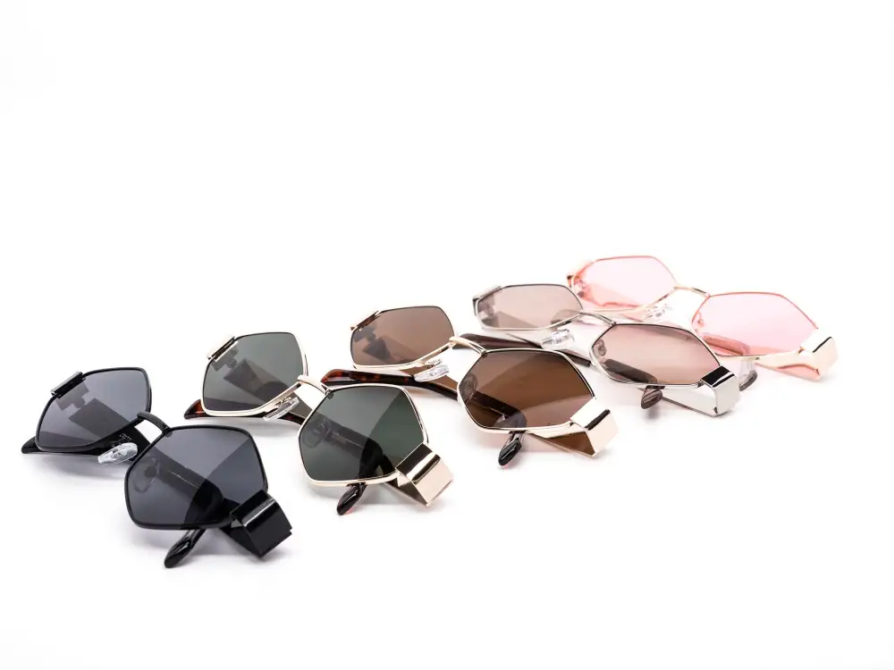 12-Pack Metal Hexagon Sunglasses