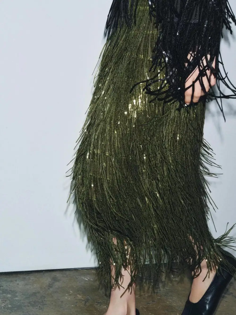 Balanced Long Sleeve Sequined Detail Coordinated Set