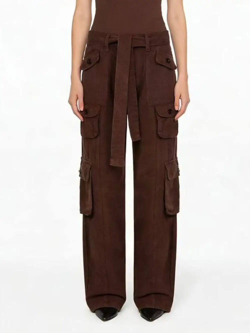 Washed Wide Leg Denim Jeans
